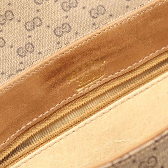 Gucci Micro GG Shoulder Bag PVC Coated Canvas Leather - Picture 2 of 8